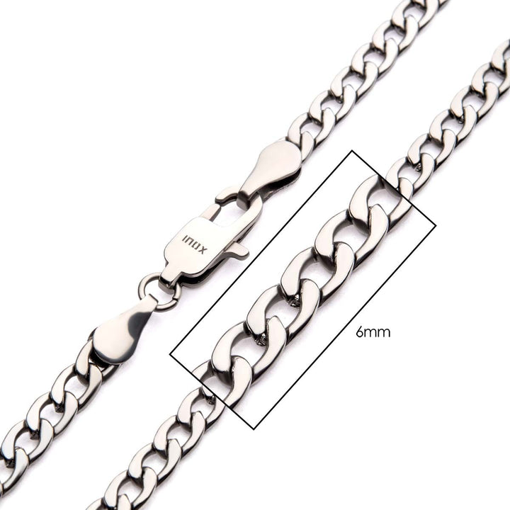 6mm Steel Classic Curb Chain Necklace