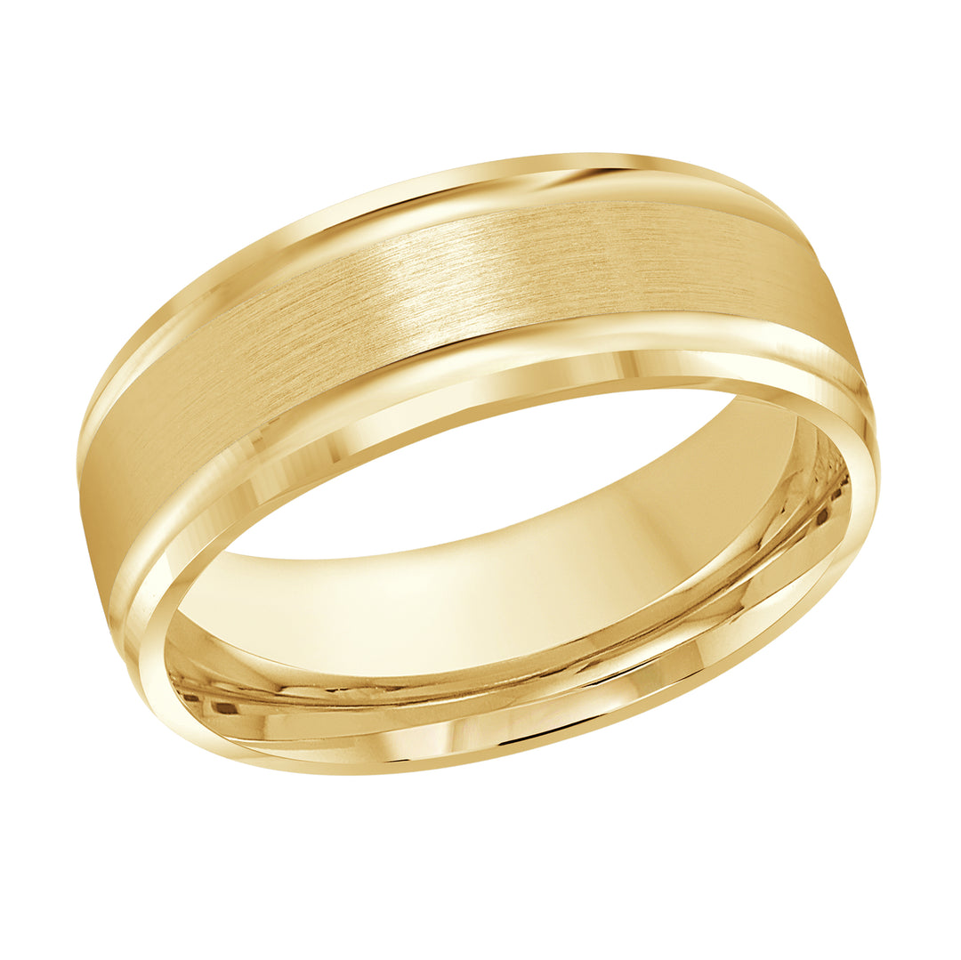 M3 411 8Y 01   A Yellow Wedding Band available in 10K  14K and 18K Gold