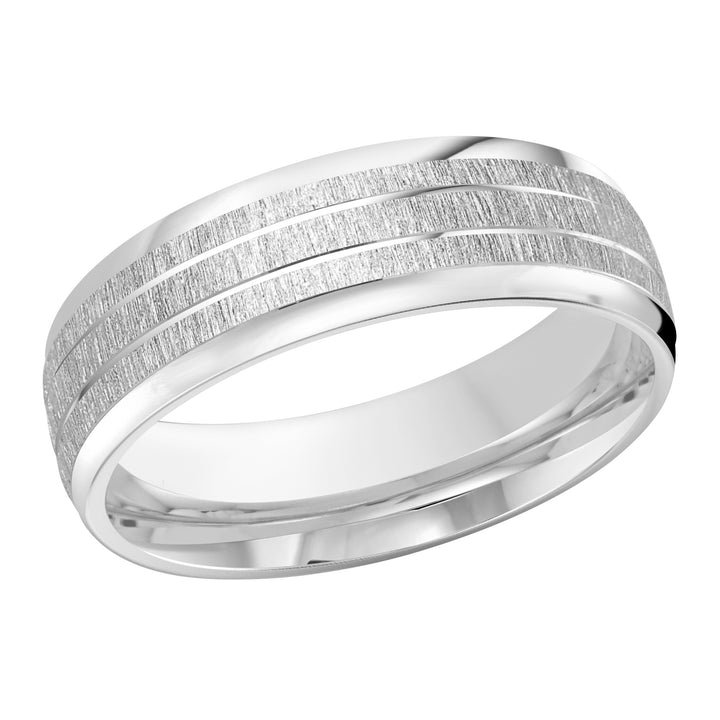 M3 722 7W 06   A White Wedding Band available in 10K  14K  8K Gold and Platinum