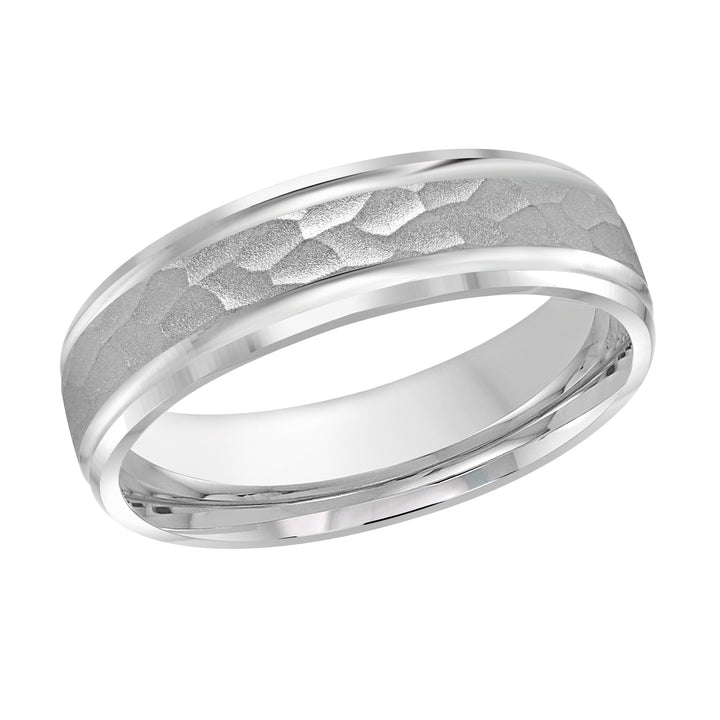 M3 411 6W 02   A White Wedding Band available in 10K  14K  8K Gold and Platinum