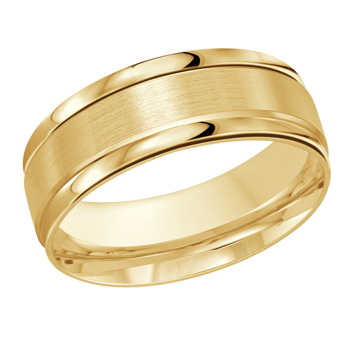 M3 031 8Y 01   A Yellow Wedding Band available in 10K  14K and 18K Gold