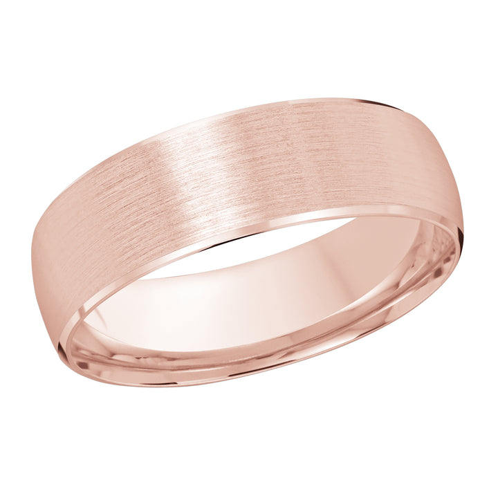 M3 249 7P 01   A Pink Wedding Band available in 10K  14K and 18K Gold