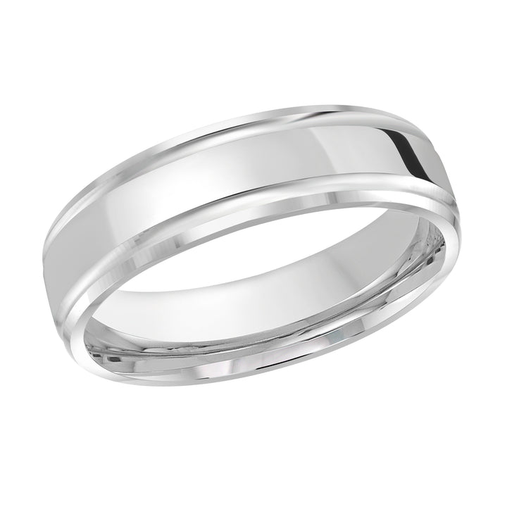 M3 411 6W 03   A White Wedding Band available in 10K  14K  8K Gold and Platinum