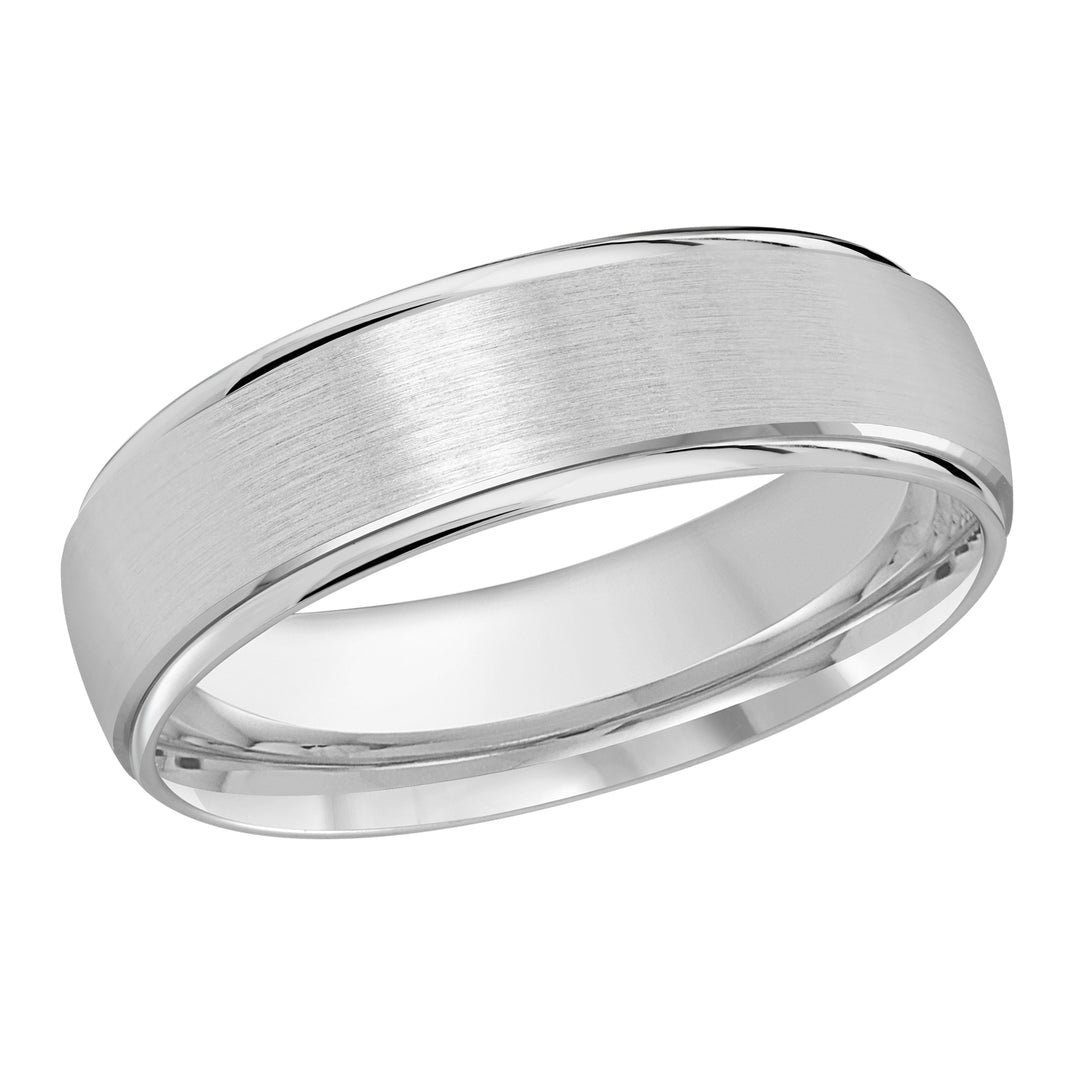 M3 1166 6W 01   A White Wedding Band available in 10K  14K  8K Gold and Platinum