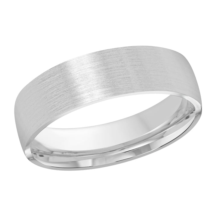 M3 961 6W 01   A White Wedding Band available in 10K  14K  8K Gold and Platinum