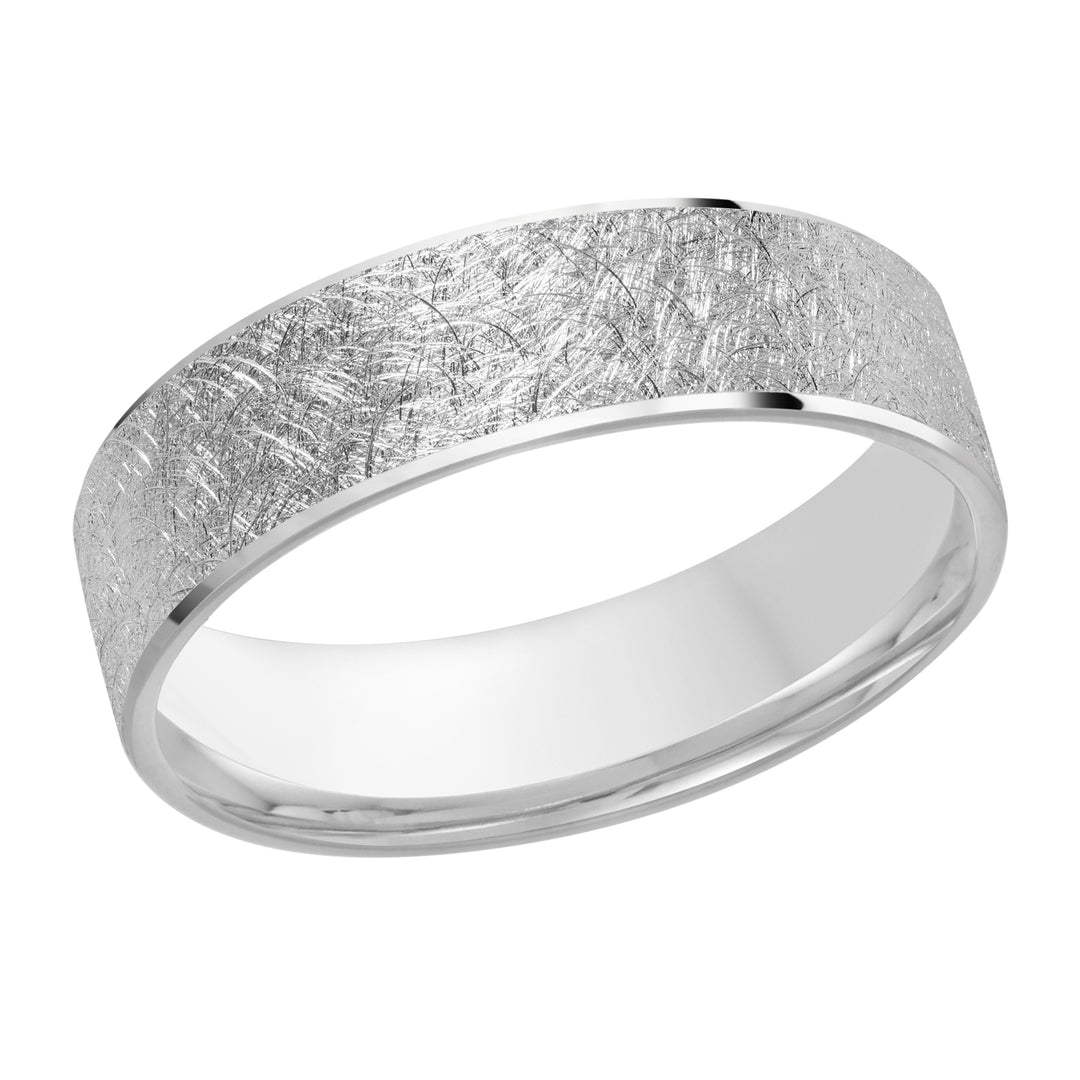 M3 974 6W 04   A White Wedding Band available in 10K  14K  8K Gold and Platinum