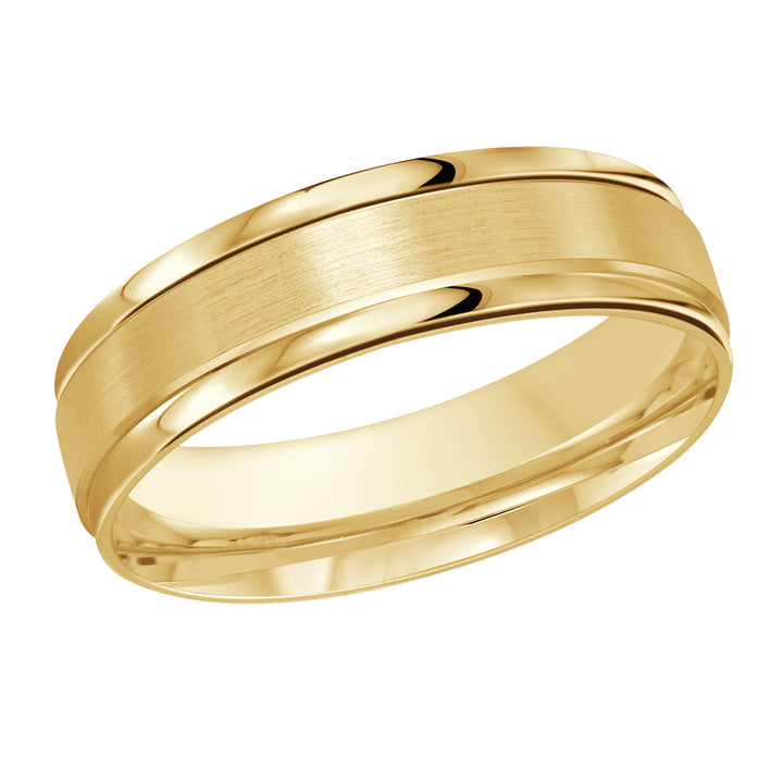 M3 031 6Y 01   A Yellow Wedding Band available in 10K  14K and 18K Gold