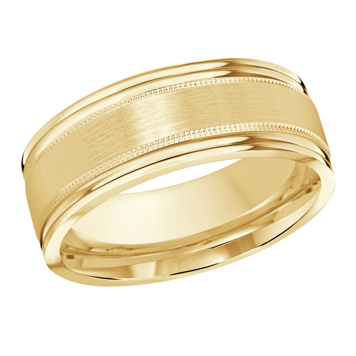 M3 738 8Y 01   A Yellow Wedding Band available in 10K  14K and 18K Gold