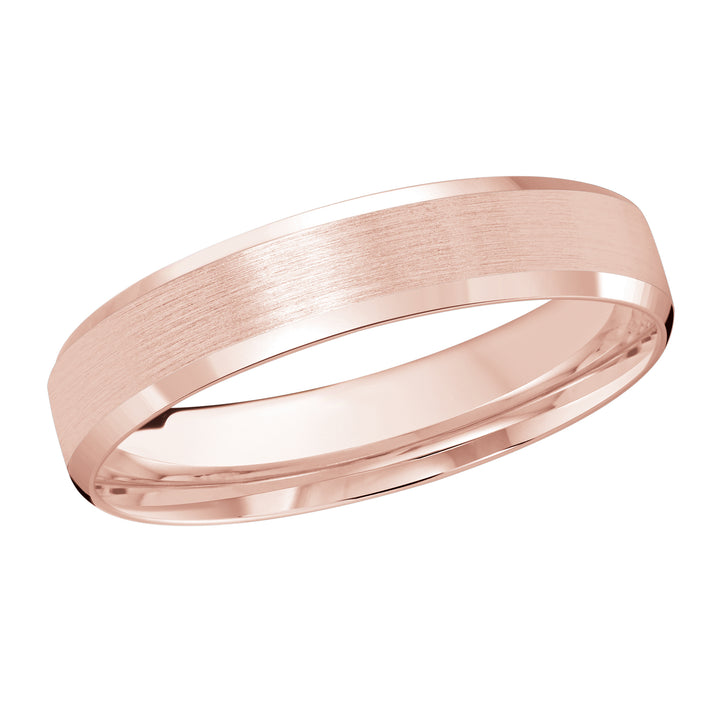 M3 1105 4P 01   A Pink Wedding Band available in 10K  14K and 18K Gold