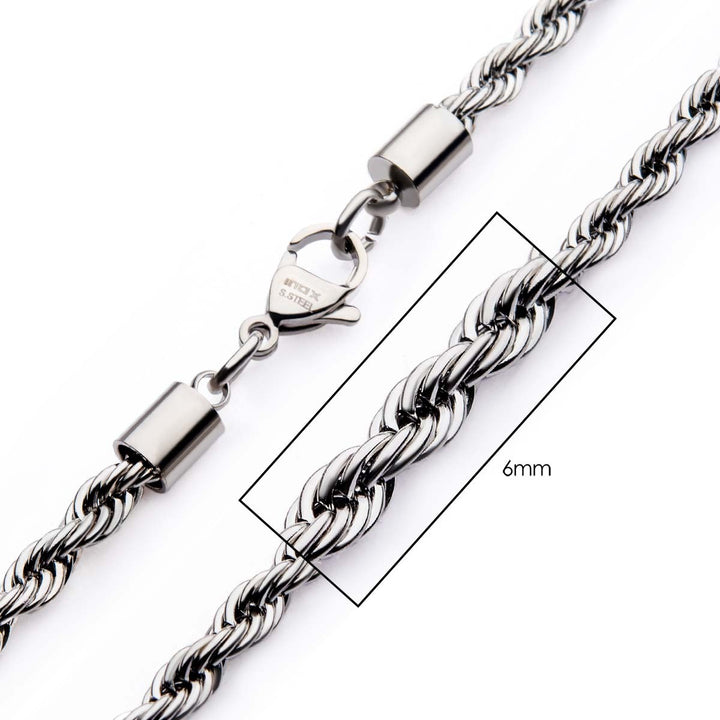 6mm Steel Rope Chain Necklace