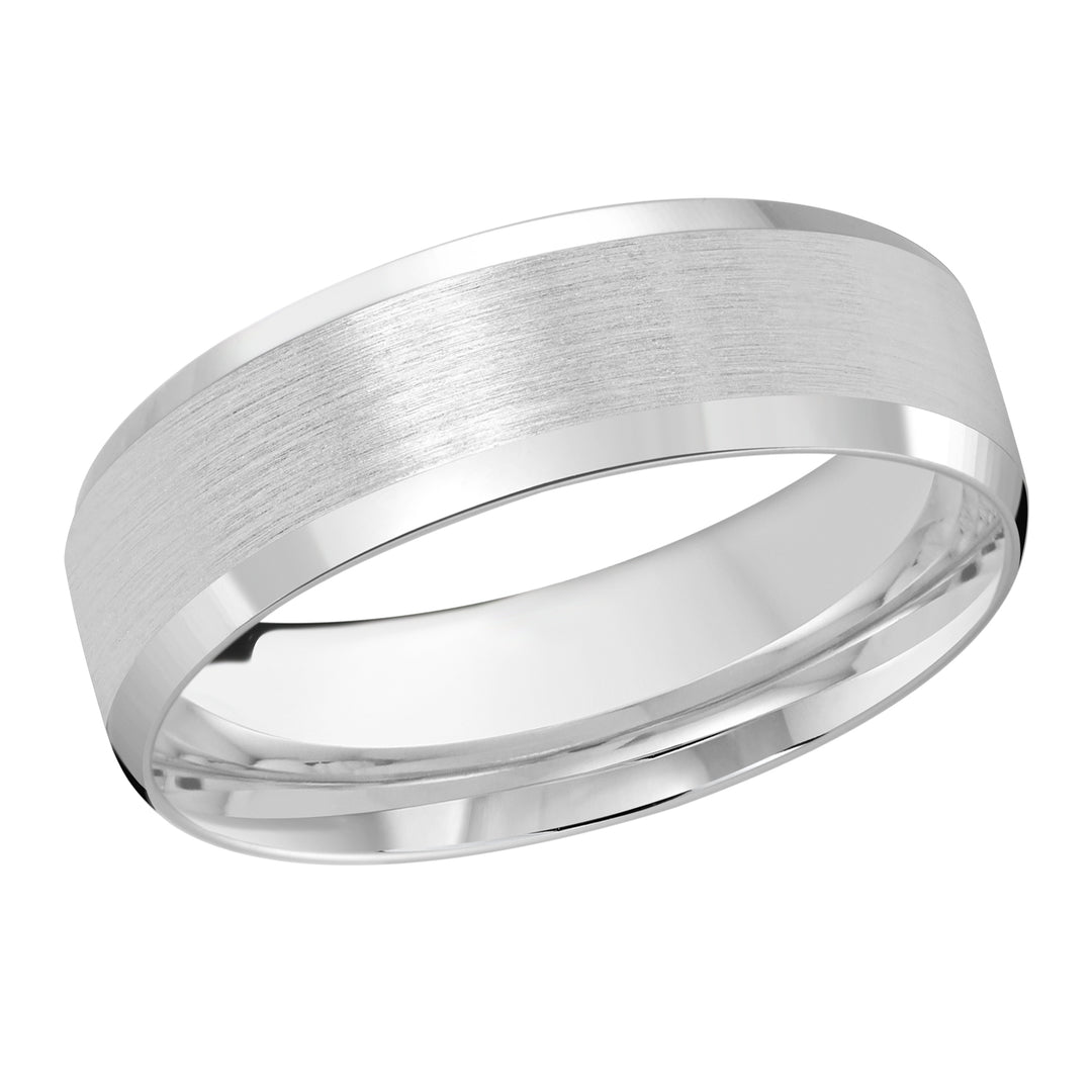 M3 1105 7W 01   A White Wedding Band available in 10K  14K  8K Gold and Platinum