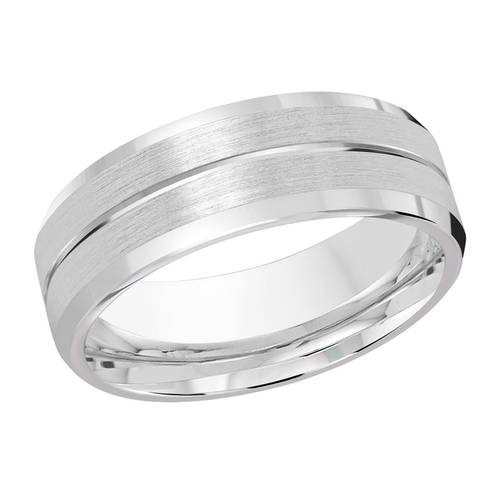 M3 697 8W 01   A White Wedding Band available in 10K  14K  8K Gold and Platinum