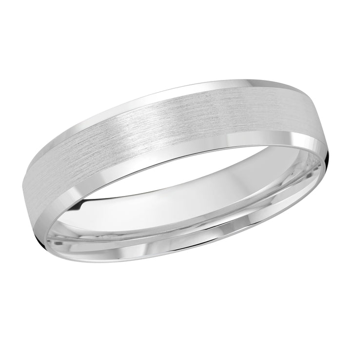 M3 1105 5W 01   A White Wedding Band available in 10K  14K  8K Gold and Platinum