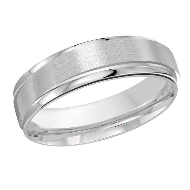 M3 031 8W 01   A White Wedding Band available in 10K  14K  8K Gold and Platinum