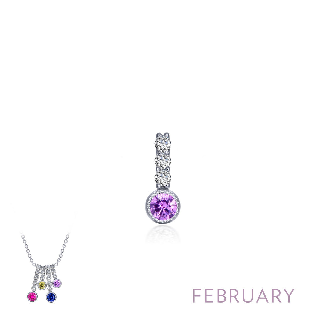 February Birthstone Love Pendant