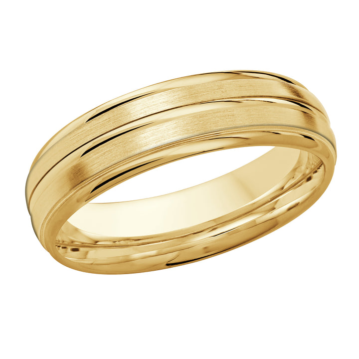 M3 016 6Y 01   A Yellow Wedding Band available in 10K  14K and 18K Gold