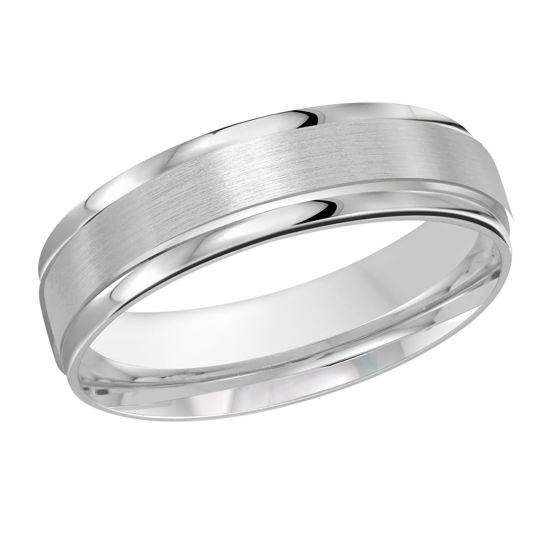 M3 031 7W 01   A White Wedding Band available in 10K  14K  8K Gold and Platinum