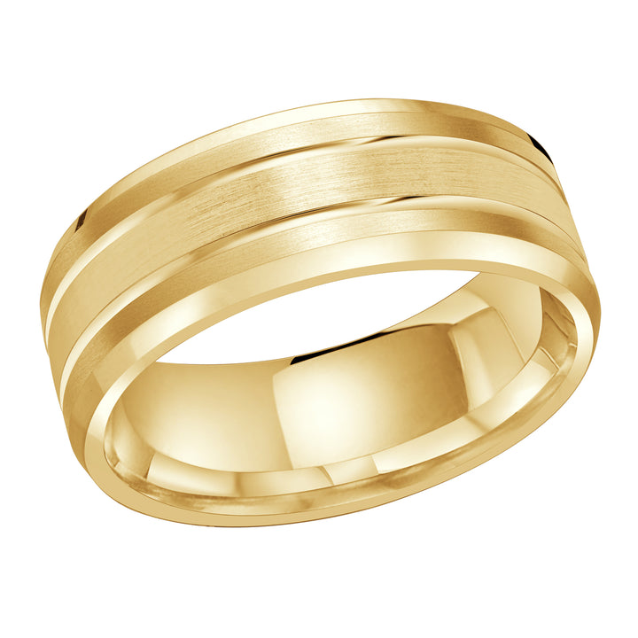 M3 1130 8Y 01   A Yellow Wedding Band available in 10K  14K and 18K Gold