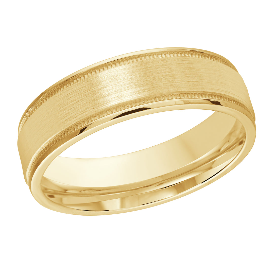 M3 1174 6Y 01   A Yellow Wedding Band available in 10K  14K and 18K Gold