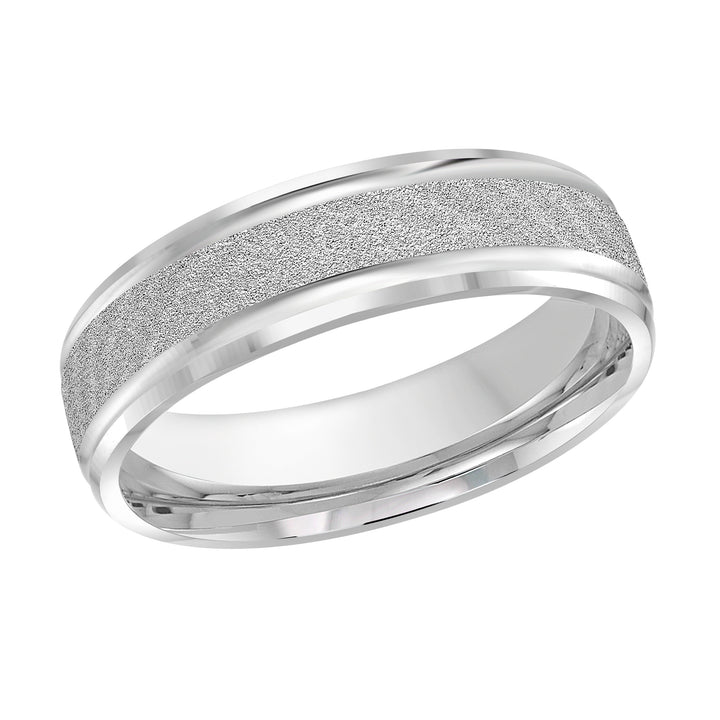 M3 411 6W 05   A White Wedding Band available in 10K  14K  8K Gold and Platinum