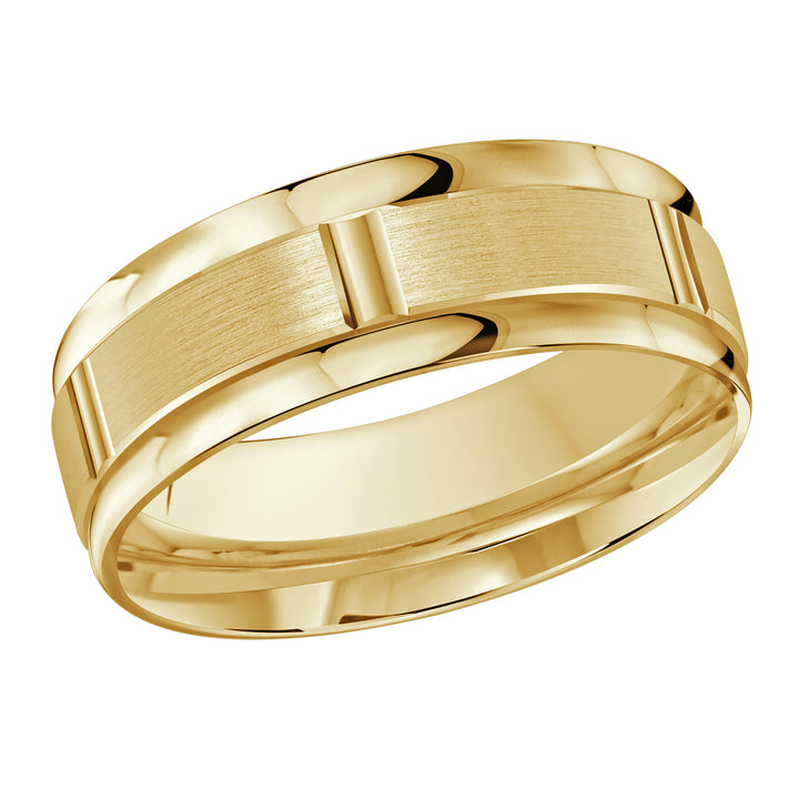 M3 636 8Y 01   A Yellow Wedding Band available in 10K  14K and 18K Gold