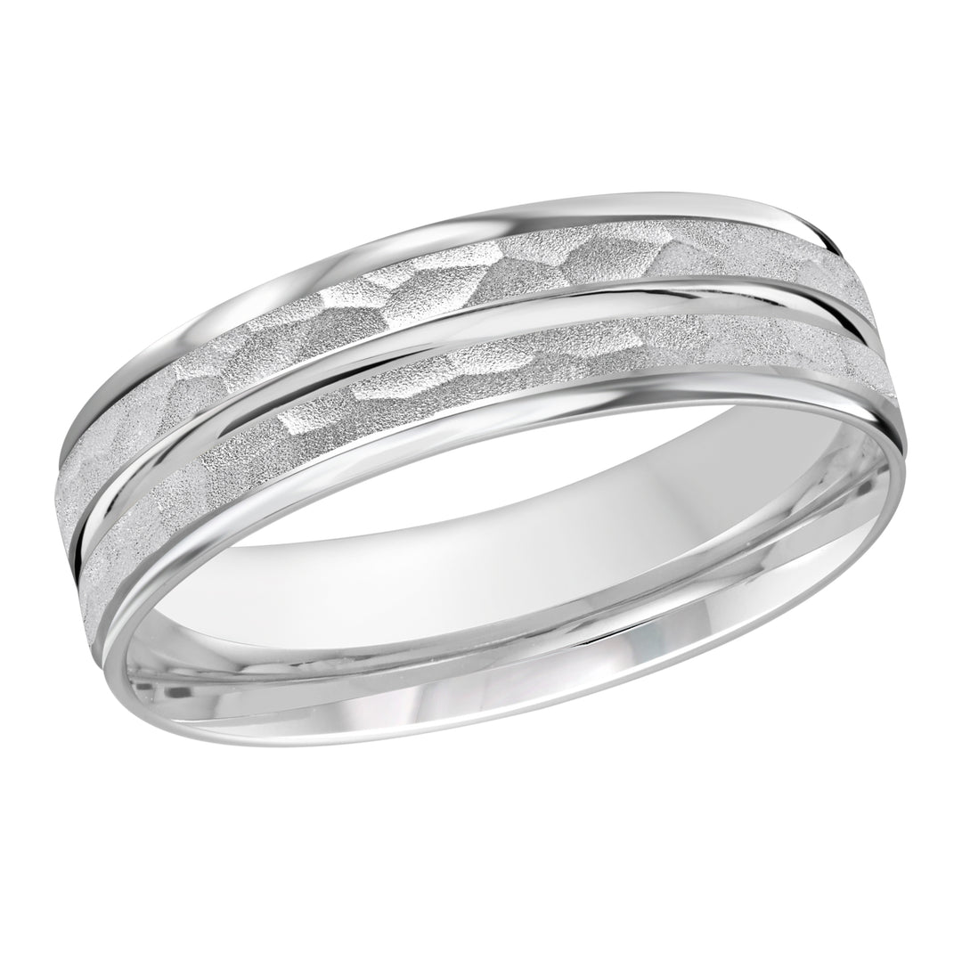 M3 815 7W 02   A White Wedding Band available in 10K  14K  8K Gold and Platinum