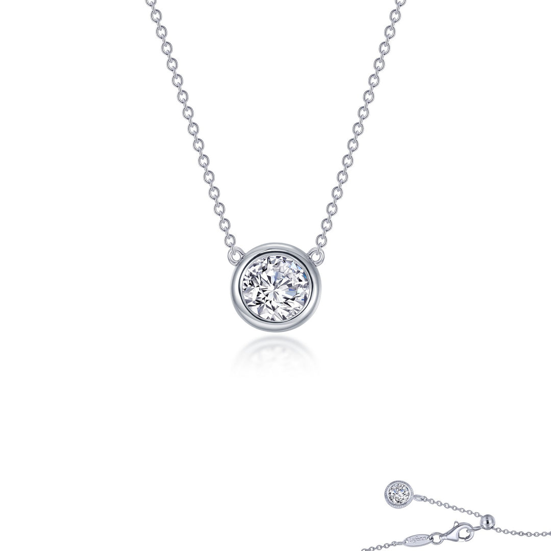 0.6 CTW Bezel-set Solitaire Necklace