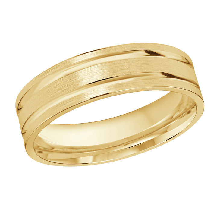 M3 986 6Y 01   A Yellow Wedding Band available in 10K  14K and 18K Gold