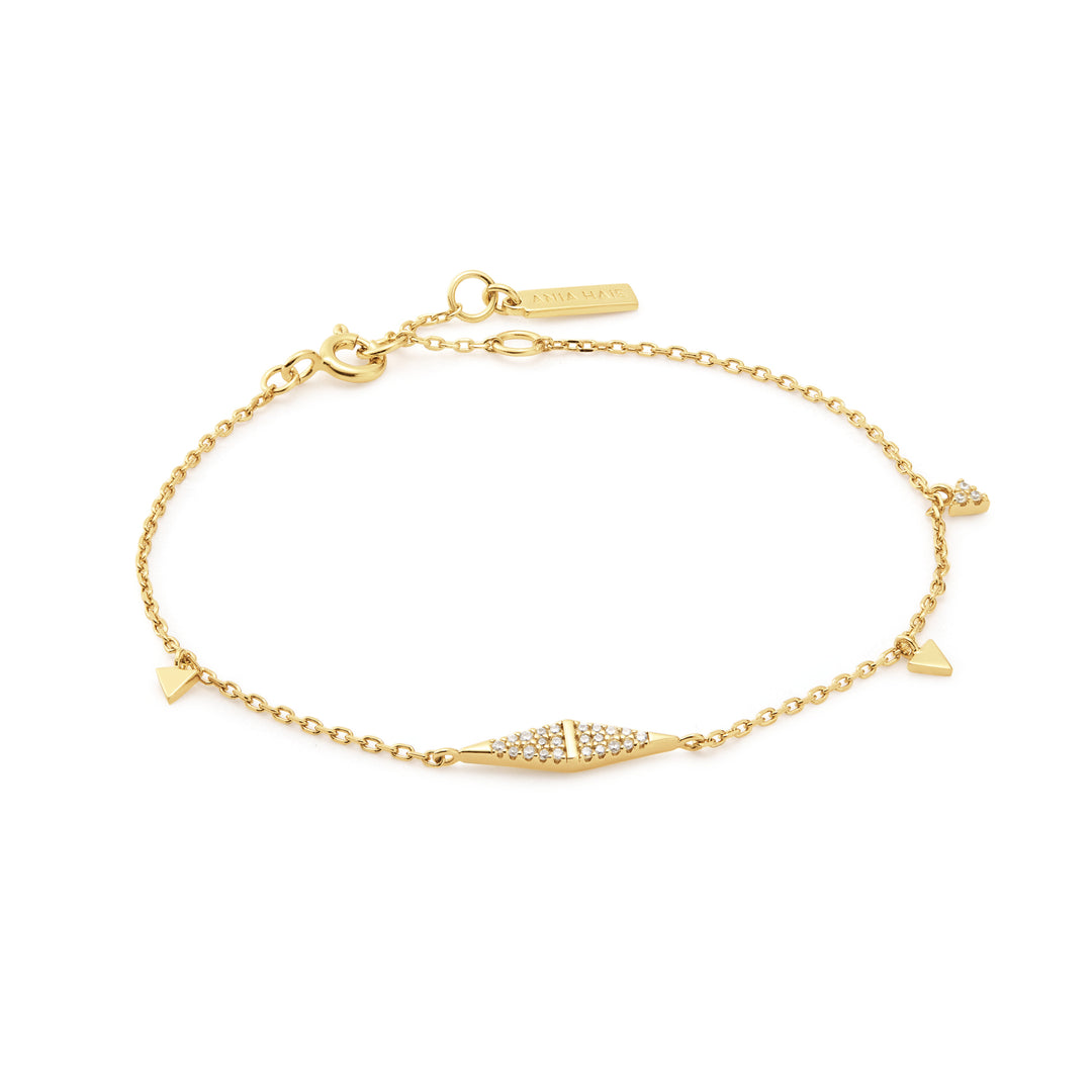 Gold Geometric Chain Bracelet