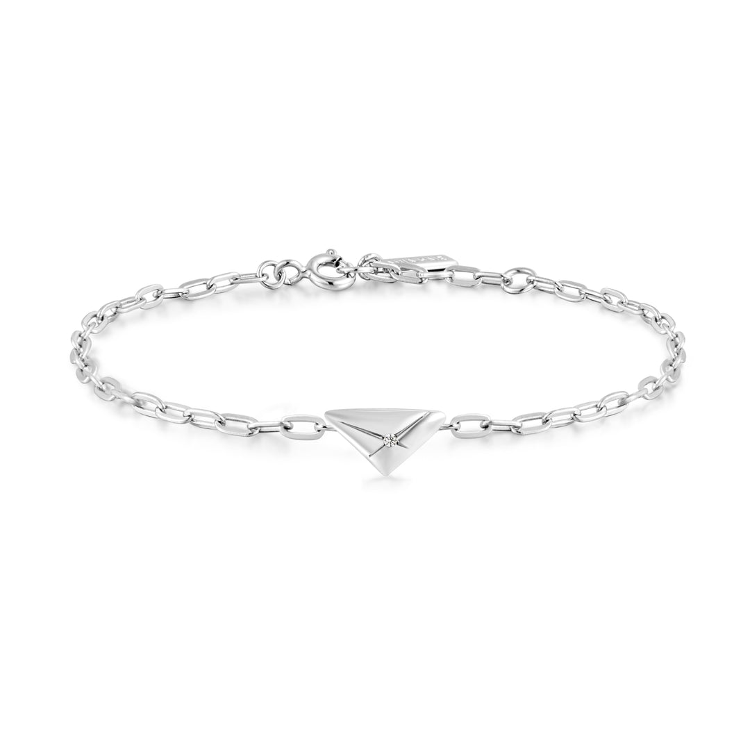 Silver Triangle Kiss Bracelet