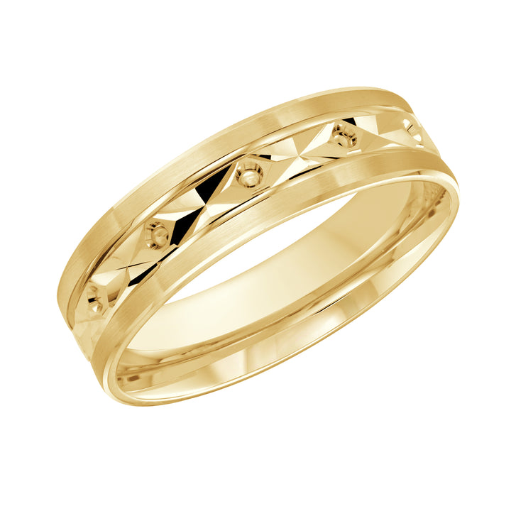 M3 086 6Y 01   A Yellow Wedding Band available in 10K  14K and 18K Gold