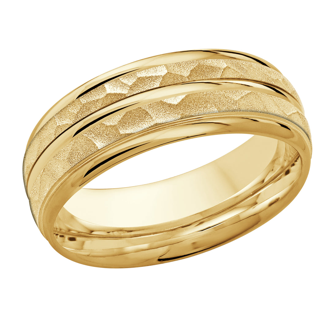 M3 016 8Y 02   A Yellow Wedding Band available in 10K  14K and 18K Gold