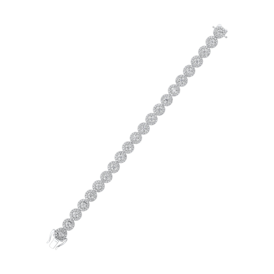 14Kt White Gold Diamond 5Ctw Bracelet