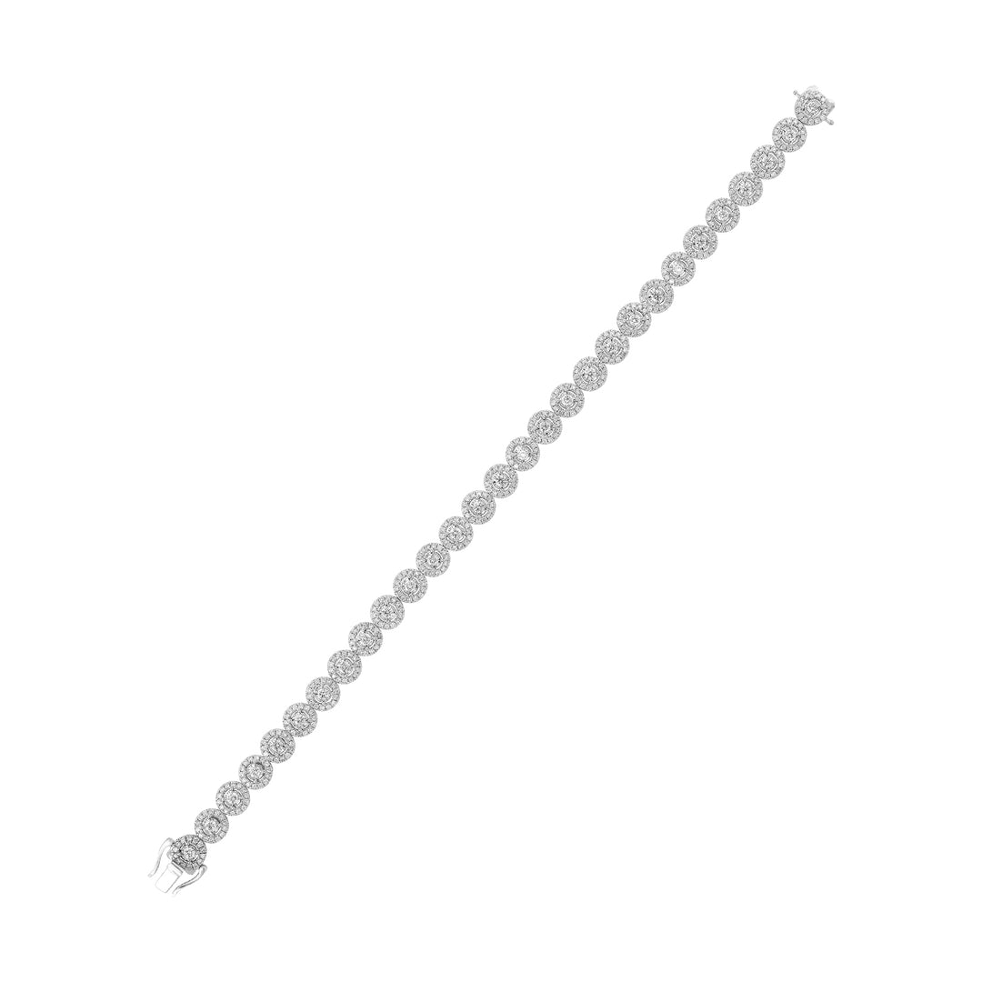 14Kt White Gold Diamond 4Ctw Bracelet