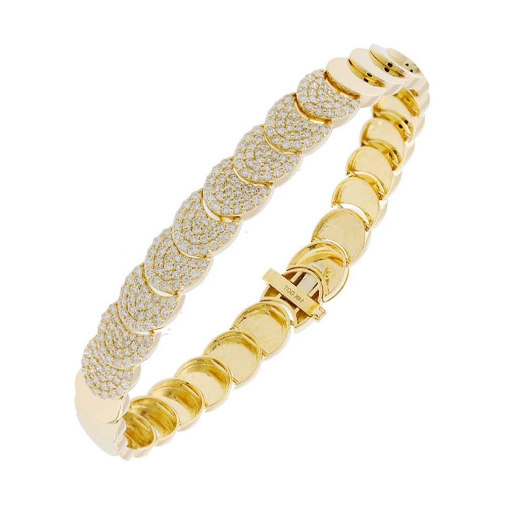 14Kt Yellow Gold Diamond 1 1/2Ctw Bracelet