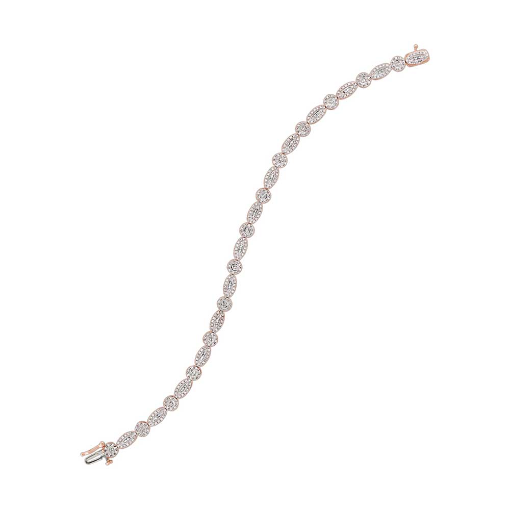 14Kt Rose Gold Diamond 1Ctw Bracelet