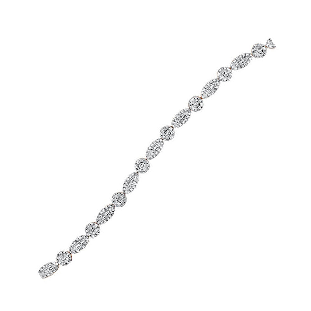 14Kt White Gold Diamond 1Ctw Bracelet