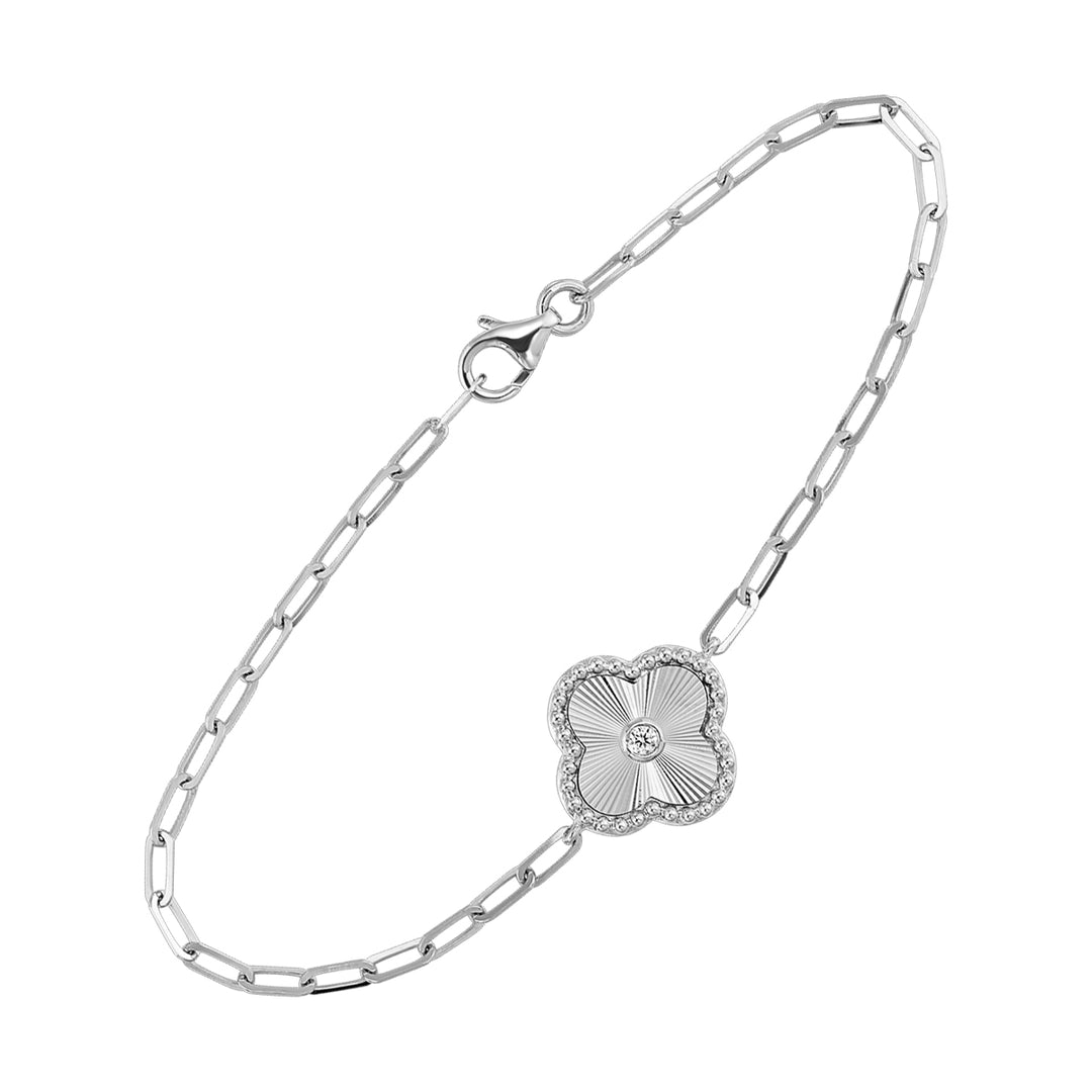 14Kt White Gold Diamond 1/20Ctw Bracelet