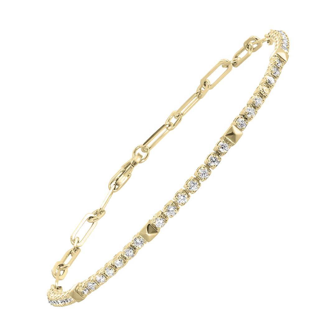 14Kt Yellow Gold Diamond 3/4Ctw Bracelet