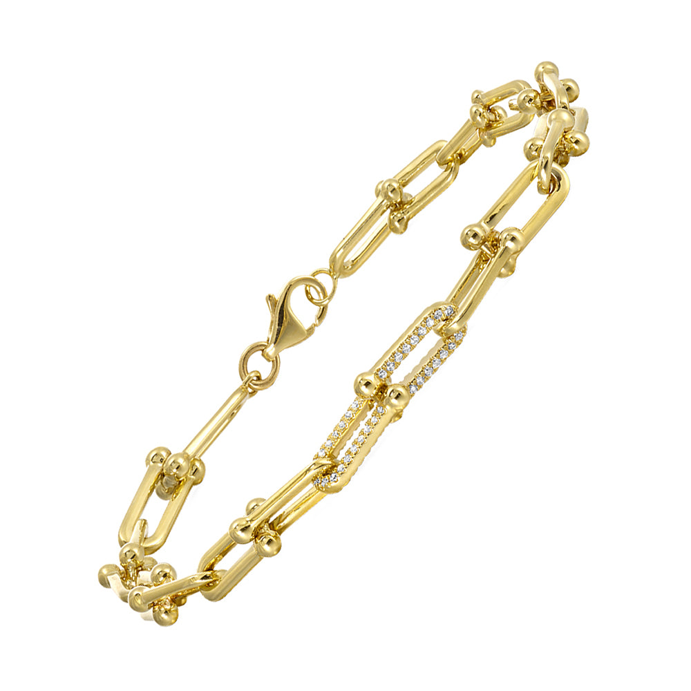 14Kt Yellow Gold Diamond 1/5Ctw Bracelet