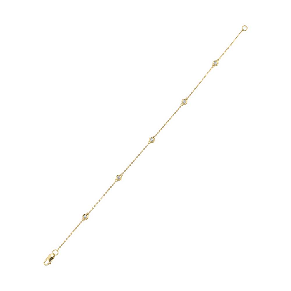 14Kt Yellow Gold Diamond 1/8Ctw Bracelet