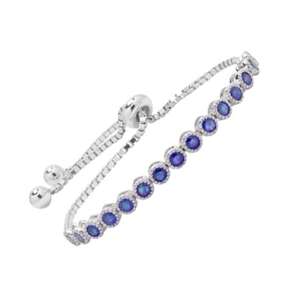 Silver Sapphire 2Ctw Bracelet