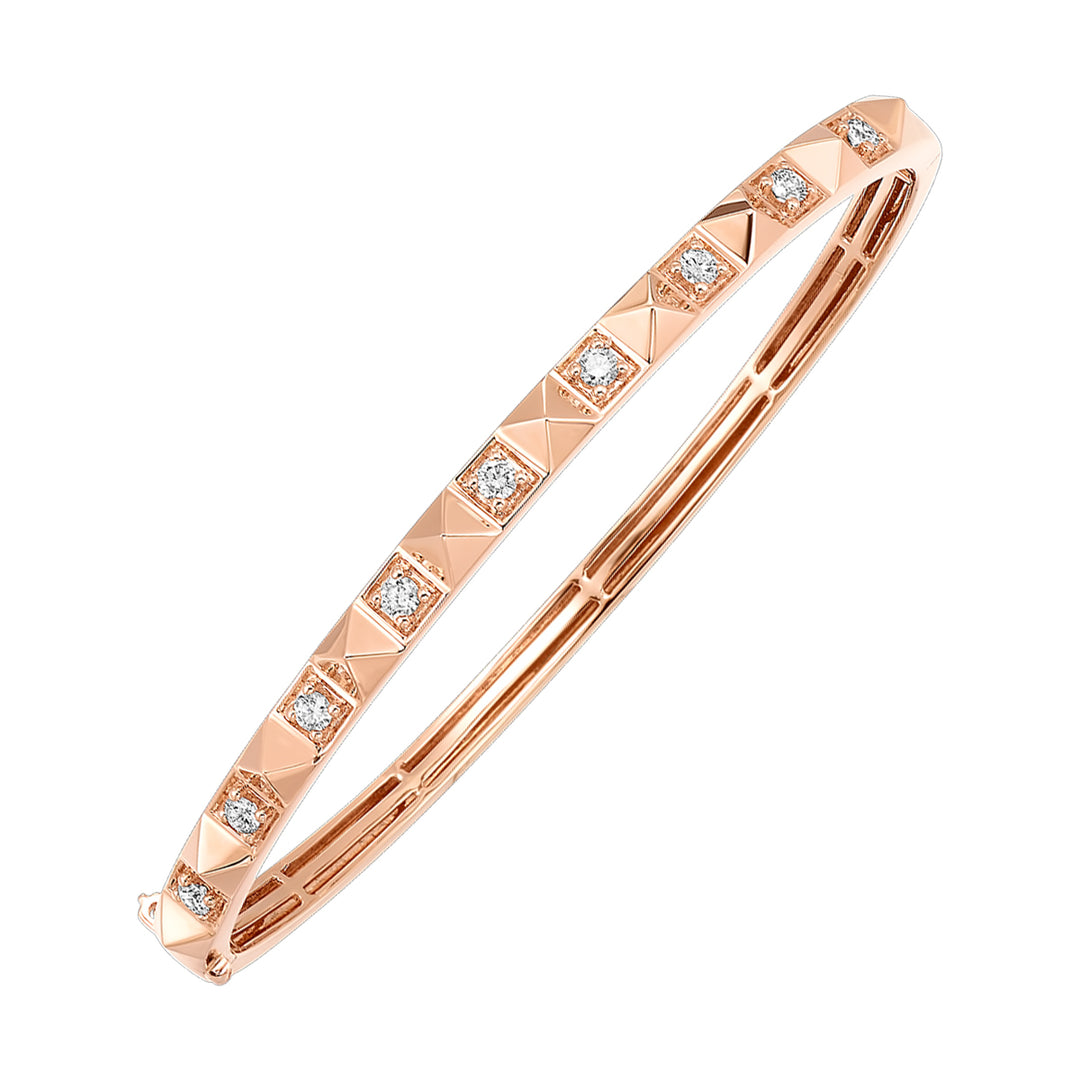 14Kt Rose Gold Diamond 3/8Ctw Bangle