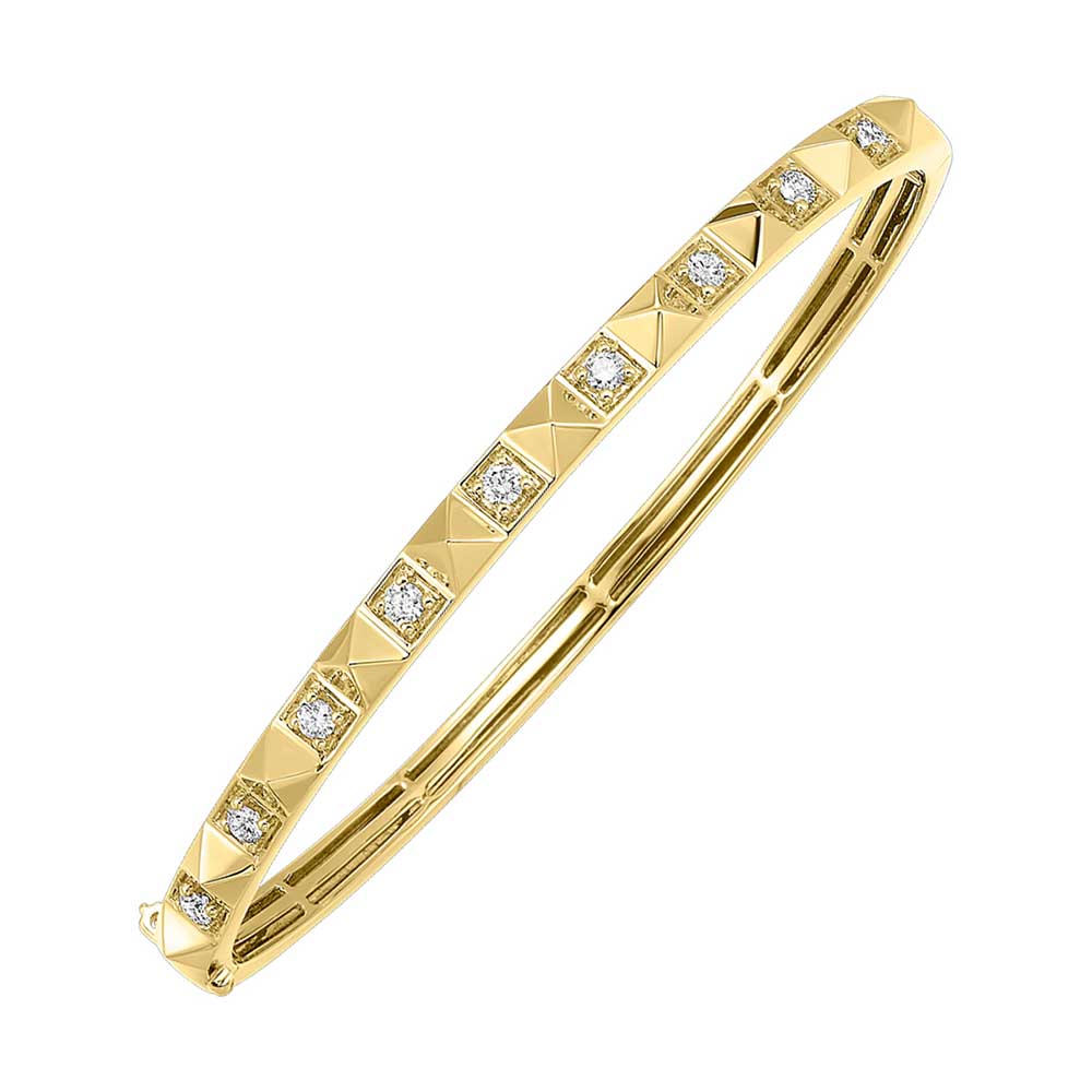 14Kt Yellow Gold Diamond 3/8Ctw Bangle