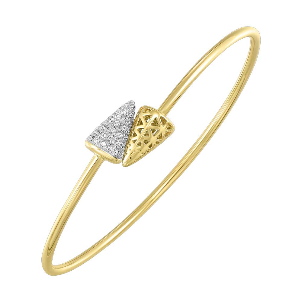 14Kt Yellow Gold Diamond 1/3Ctw Bangle