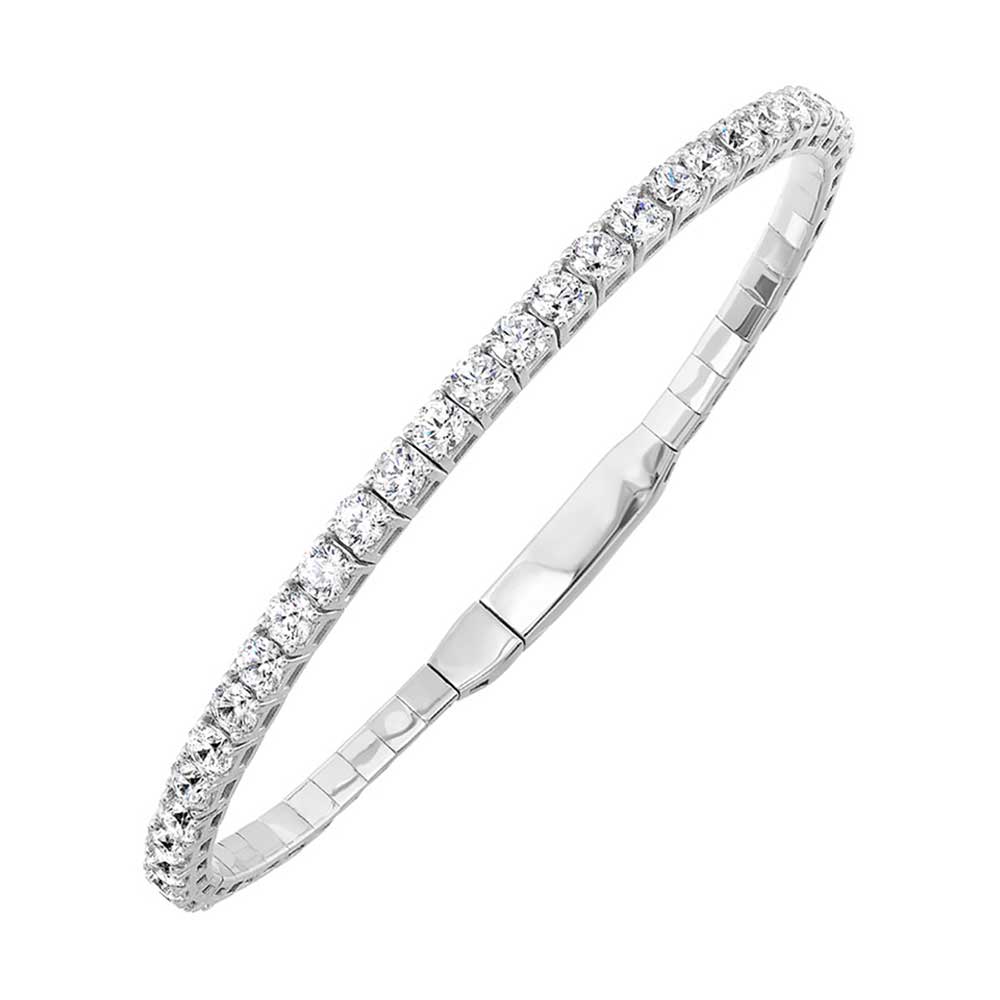 14Kt White Gold Diamond 1Ctw Bangle