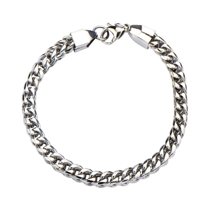 Steel Rounded Franco Chain Bracelet