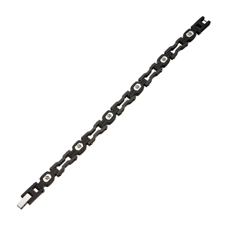 Steel Black IP with Black CZ Bracelet