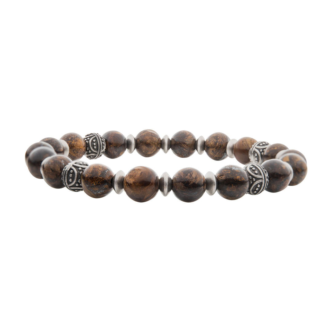 Bronze Stones with Black Oxidized Beads Bracelet