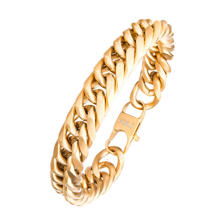 Matte Finished England Gold Cuban Bracelet